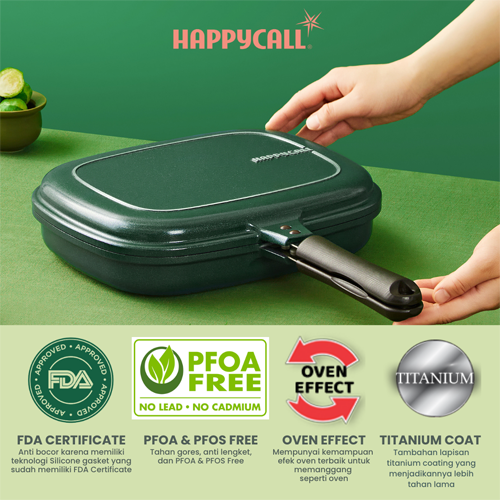 Solusi Memasak dengan Happycall Titanium Double Pan Jumbo Grill